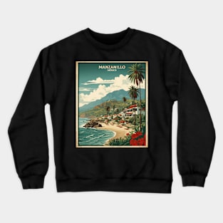 Manzanillo Colima Mexico Vintage Tourism Travel Crewneck Sweatshirt